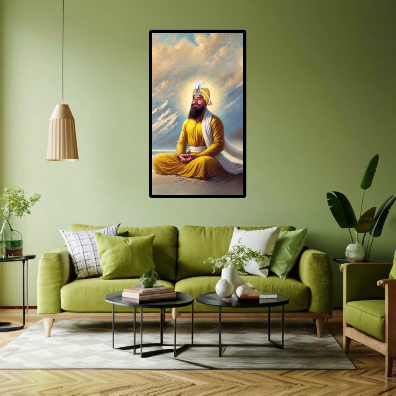Sikhi Meditating Religious Wall Art Poster