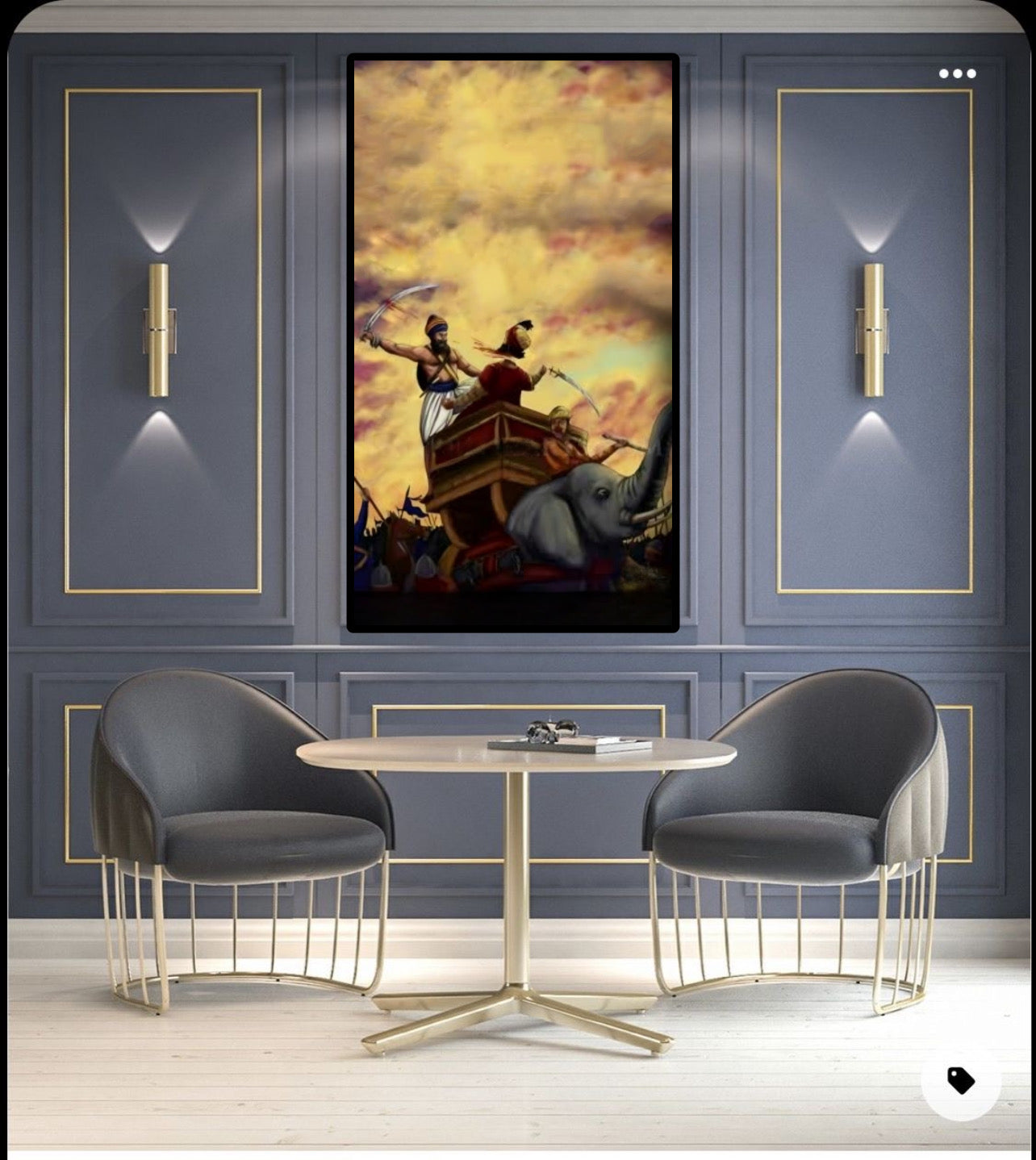 Sikhi Shaheedi Warriors on Battlefield Wall Art Poster