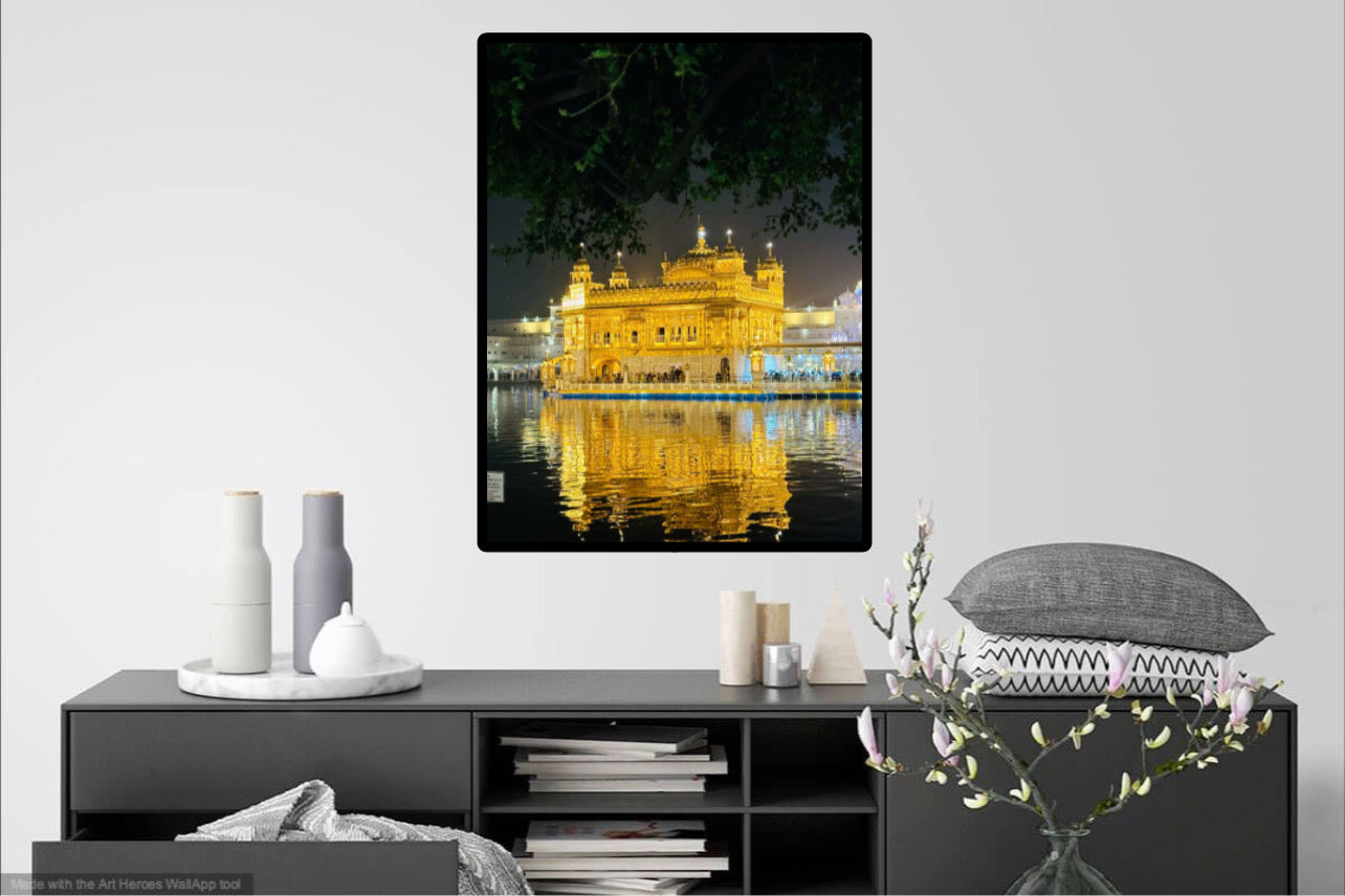 Golden Temple Harmandir Sahib at night Wall Art Poster