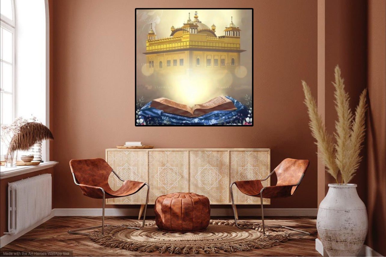 Sikhi Guru Granth Sahib Harmandir Golden Temple Wall Art Poster