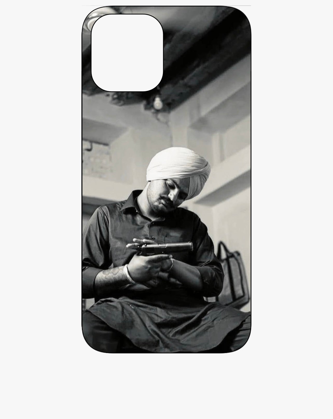 Sidhu Moose Wala Pistol Black & Grey Phone Case
