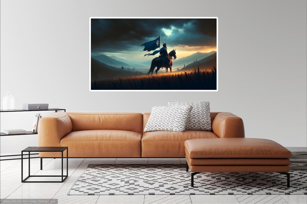 Sikhi Raj Karega Khalsa Flag Wall Art Poster