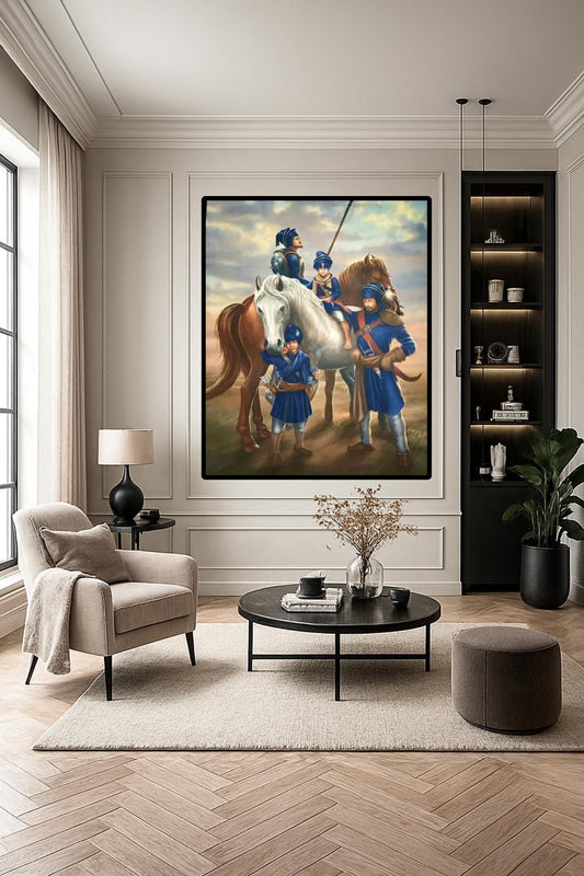 Sikhi Inspired 4 Sahibzaade Wall Art Poster