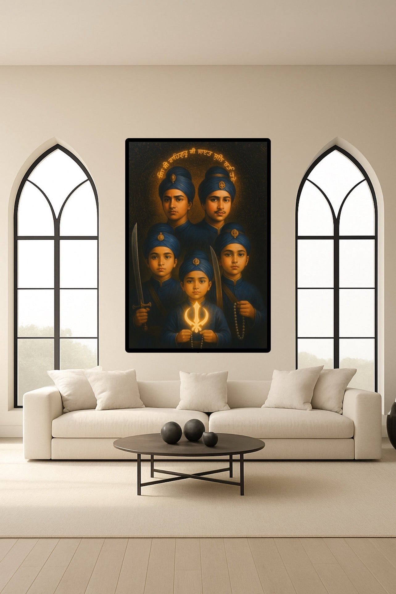 Chaar Sahibzaade Realistic Inspiring Ek Onkar Aesthetic Wall Art Poster