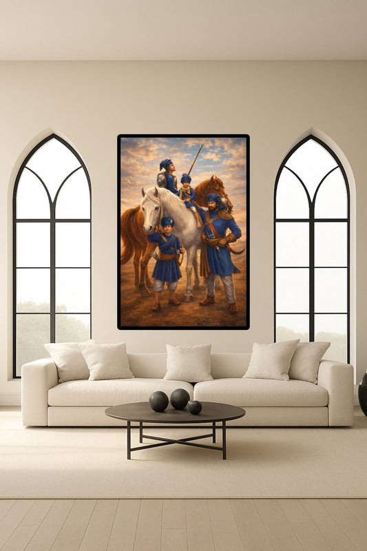 Sikhi Inspired 4 Sahibzaade Wall Art Poster