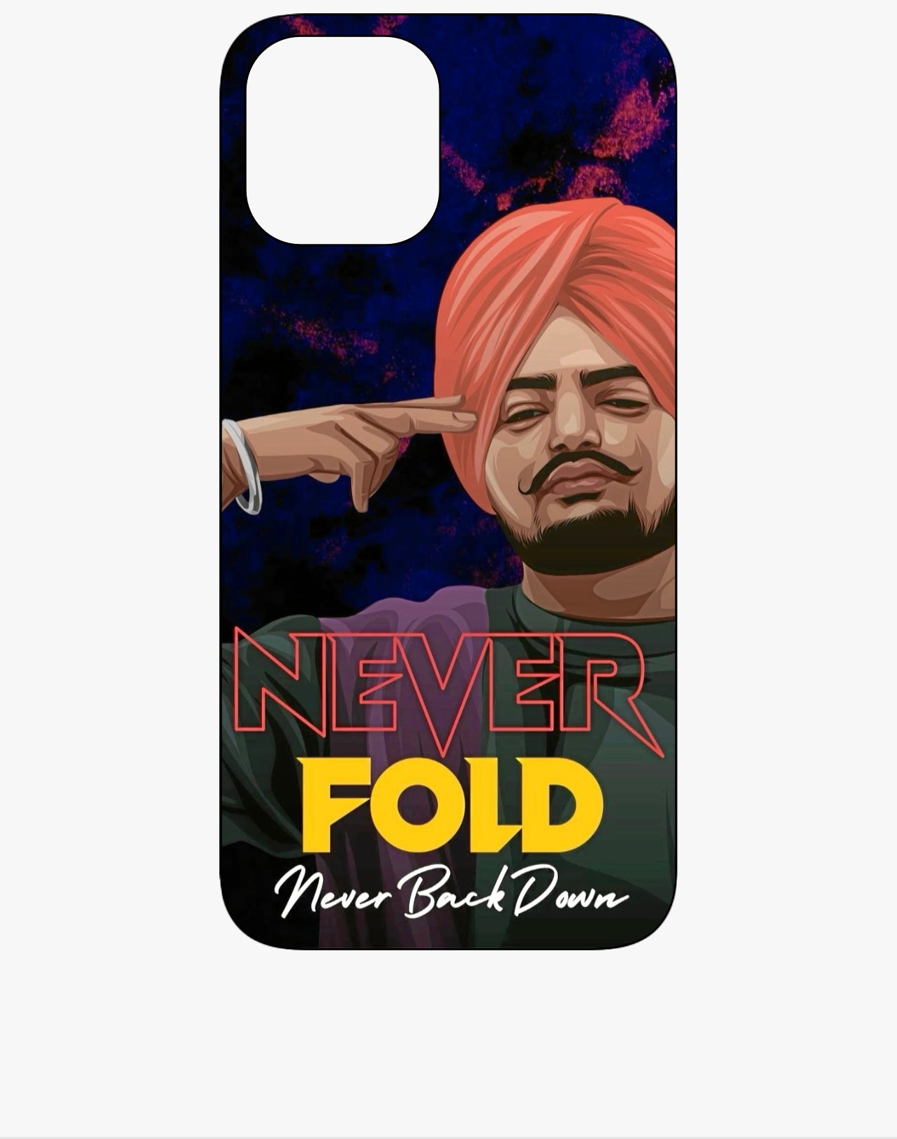 Sidhu Moose Wala ‘Never Fold, Never Back Down’ Animation Phone Case