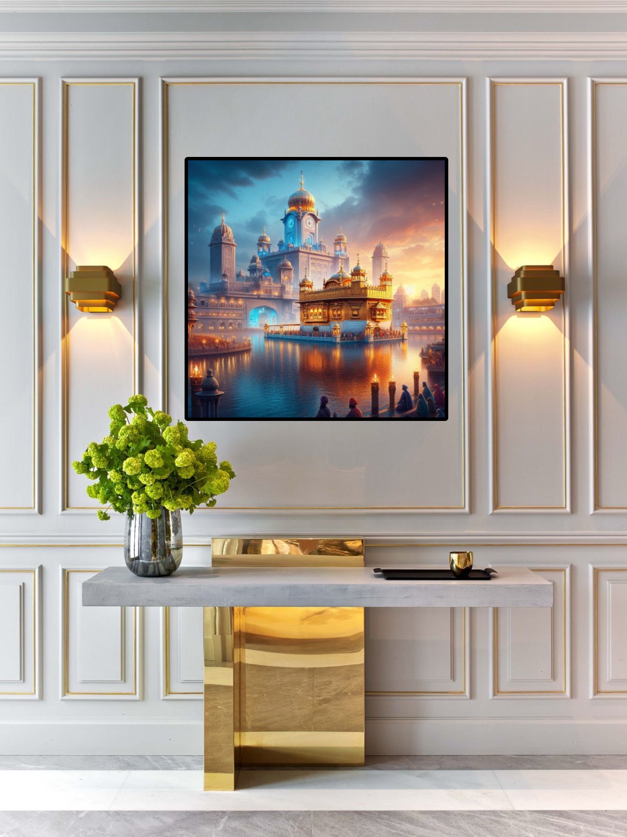 High Diving Building Surrounding Sri Harmandir Sahib Golden Temple | Darbar Sahib Wall Art Poster