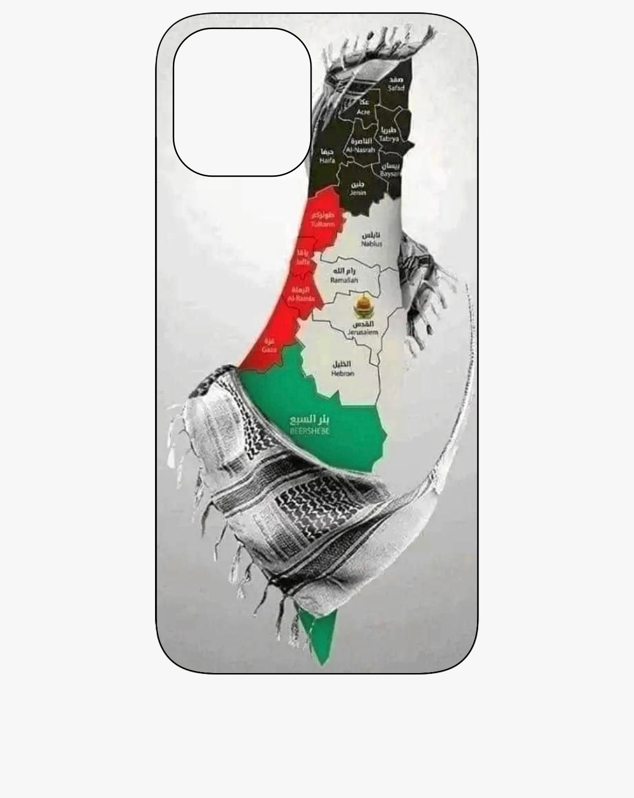 Free Palestine Scarf Map Phone Case