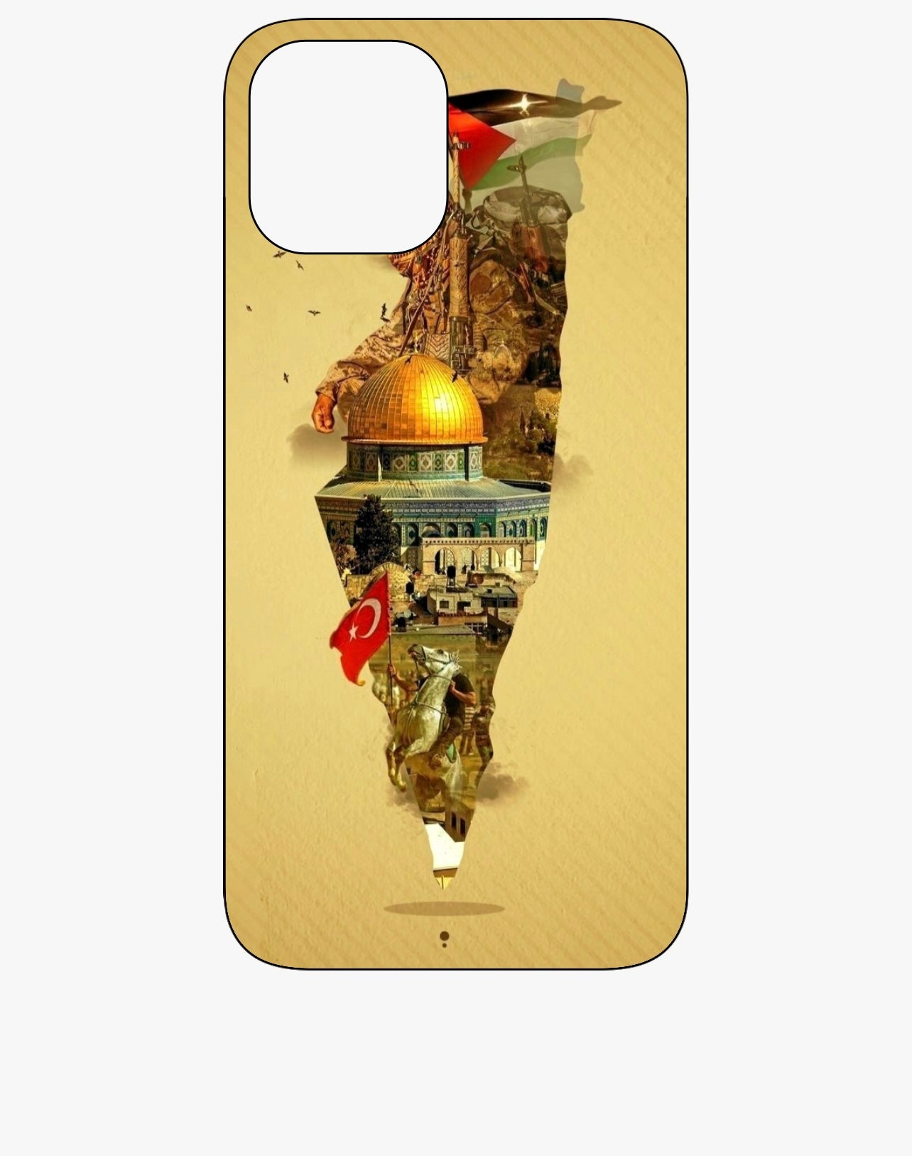 Free Palestine Map Turkey & Palestineian Flag Phone Case