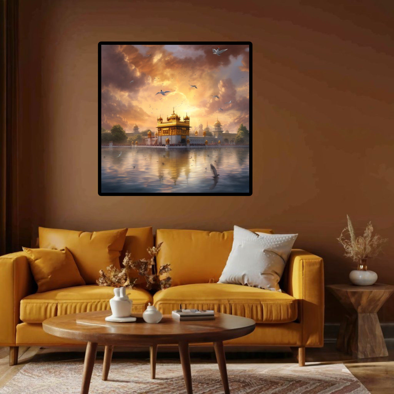 Harmandir Sahib Golden Temple Darbar Birds Flying Wall Art Poster