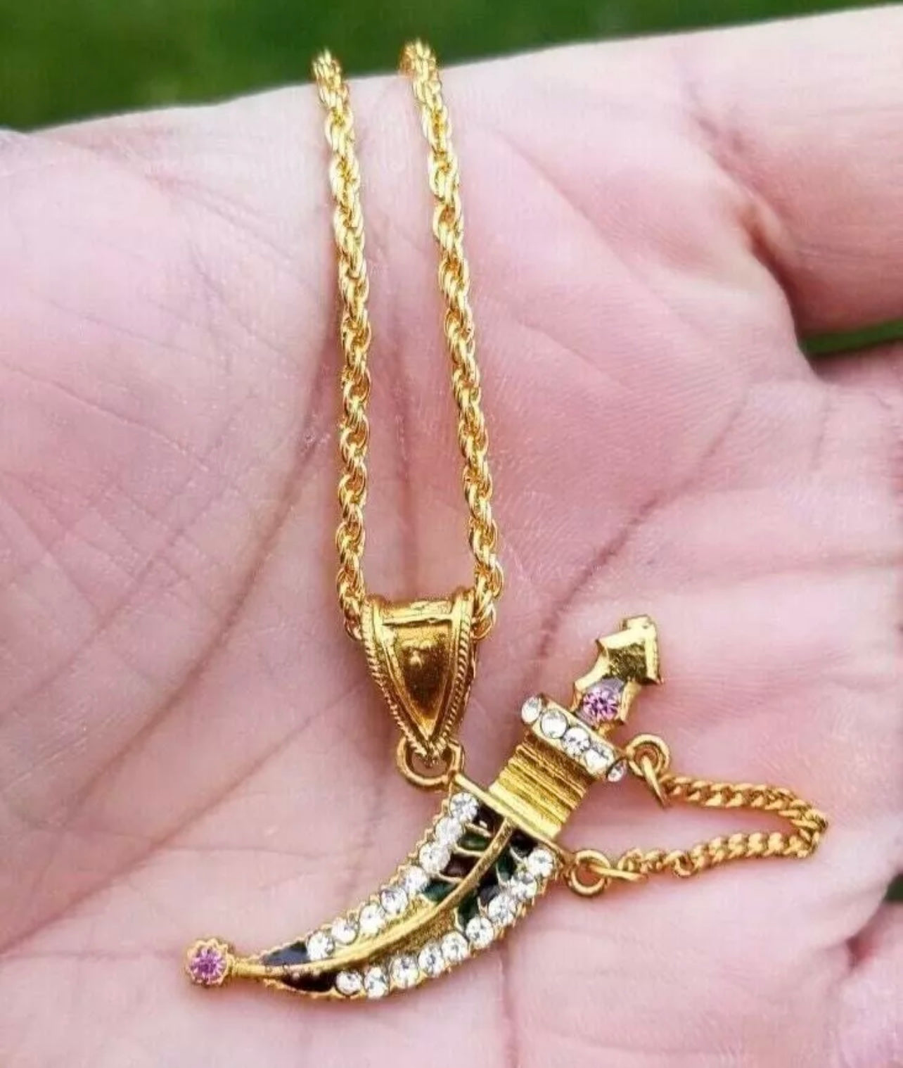 Stunning Punjabi Sikh Kirpan Pendant Necklace