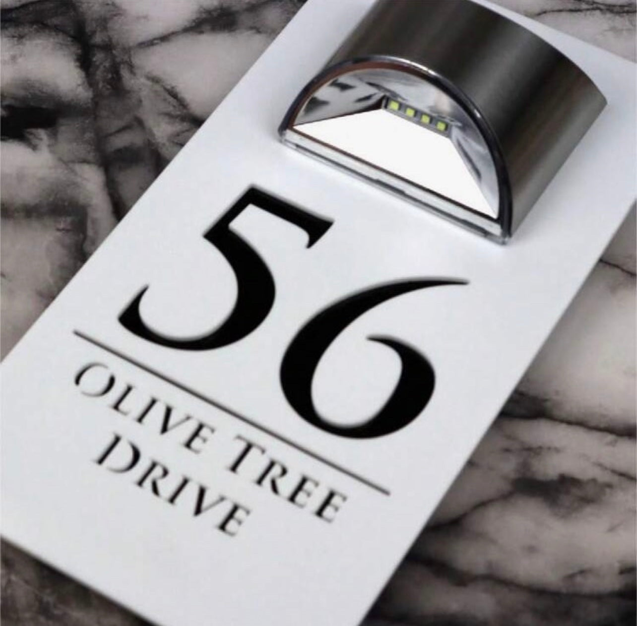 Custom 3D Solar-Powered House Number Door Sign | Plaque