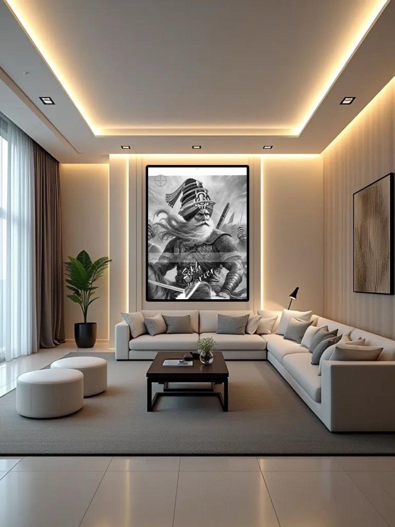Dhan Dhan Baba Deep Singh Ji Sikh Warrior Wall Art Poster