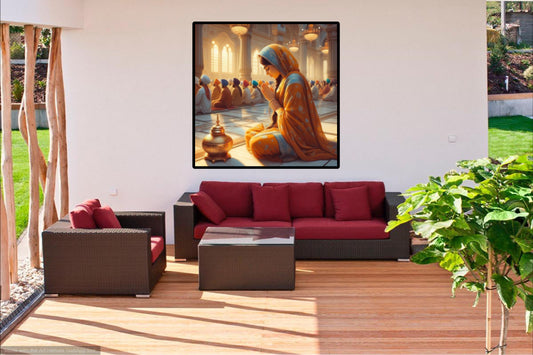 Sikhi Girl Praying Wall Art Poster