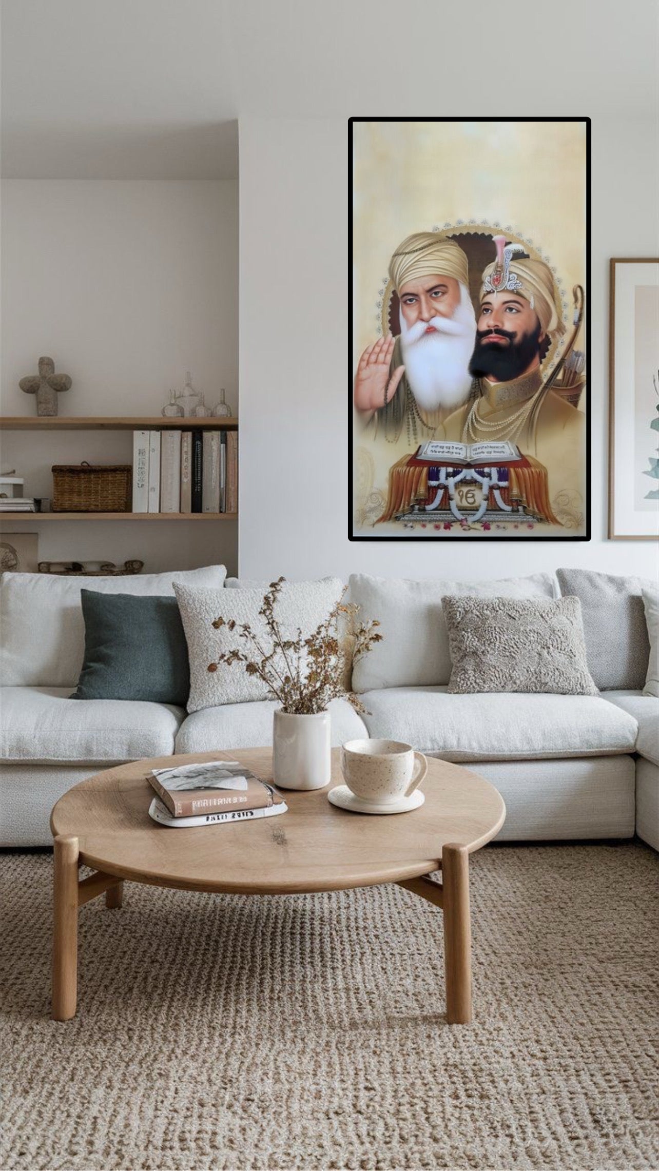 Guru Nanak Dev Ji & Guru Gobind Singh Ji Together Wall Art Poster