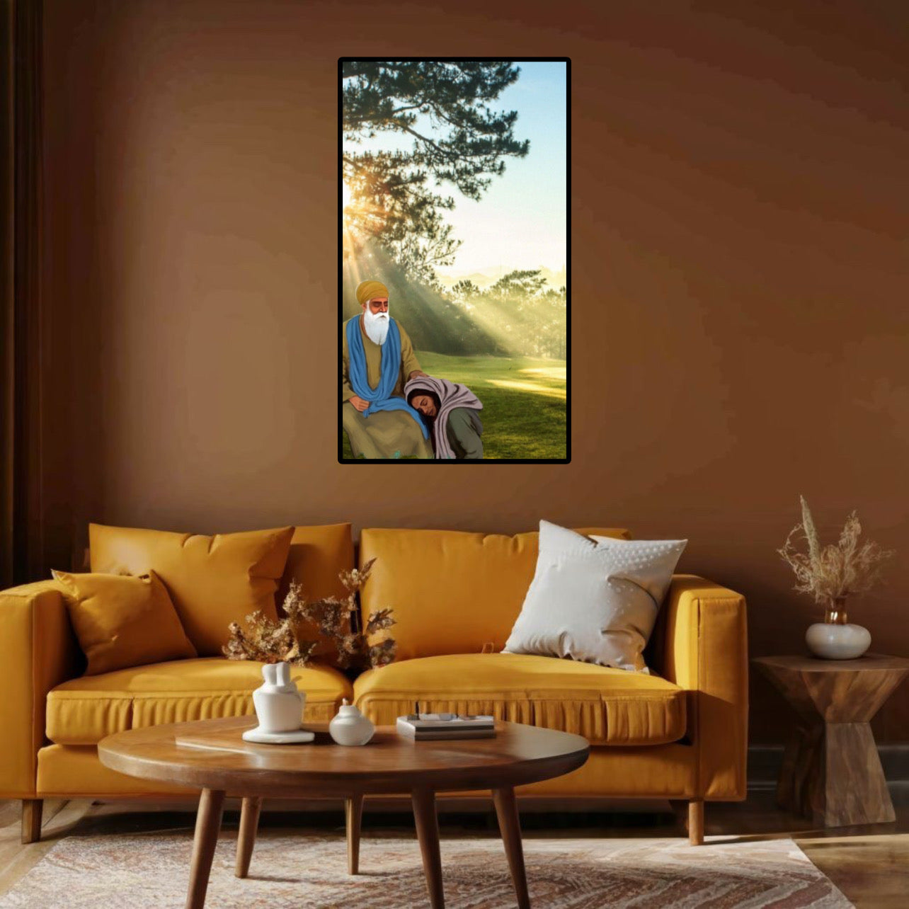 Sikhi Guru Saab Haunsla Motivational Wall Art Poster