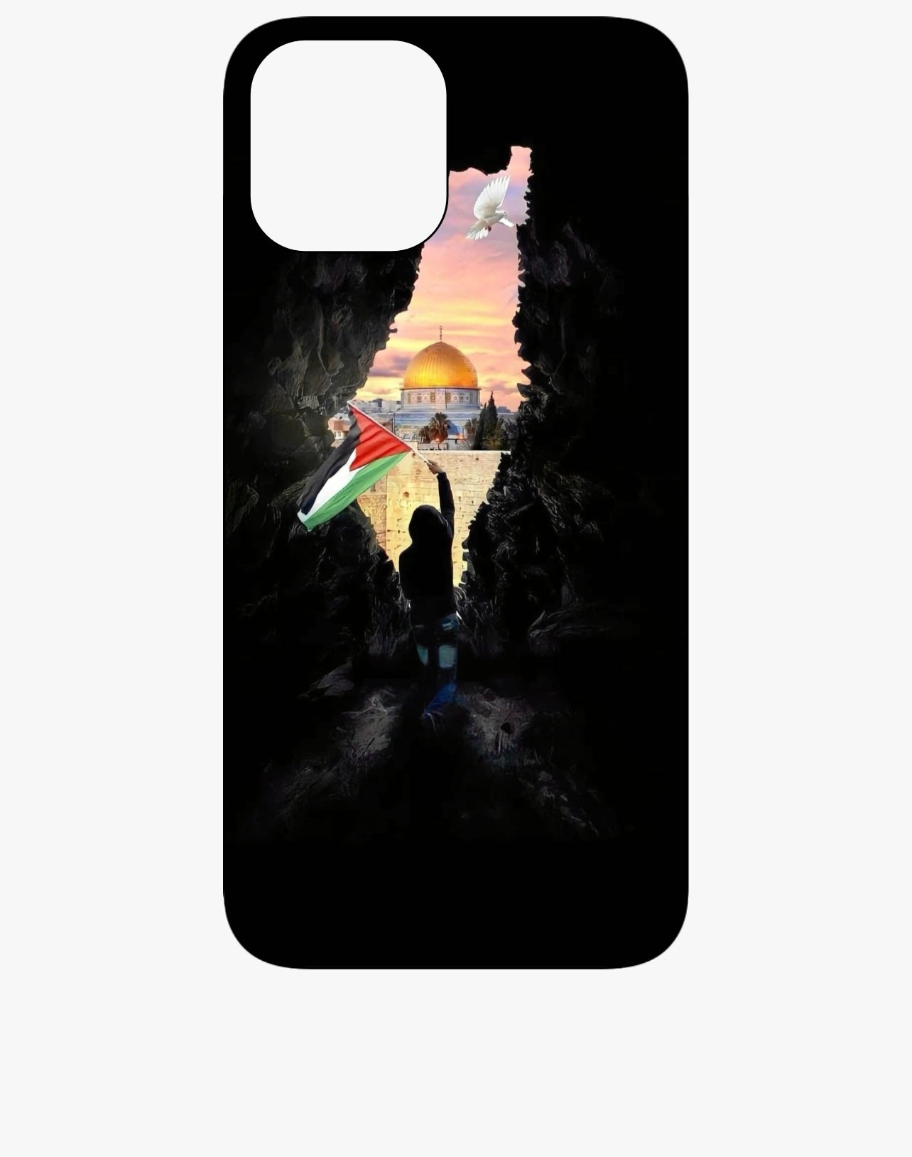 Free Palestine Kid Waving Flag Phone Case