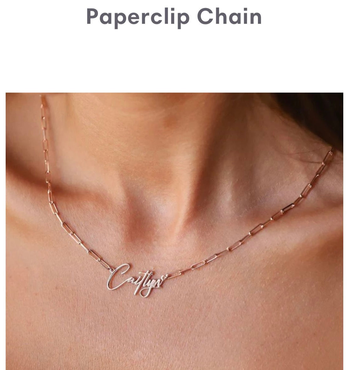 English Style Customisable Name Necklace Pendant