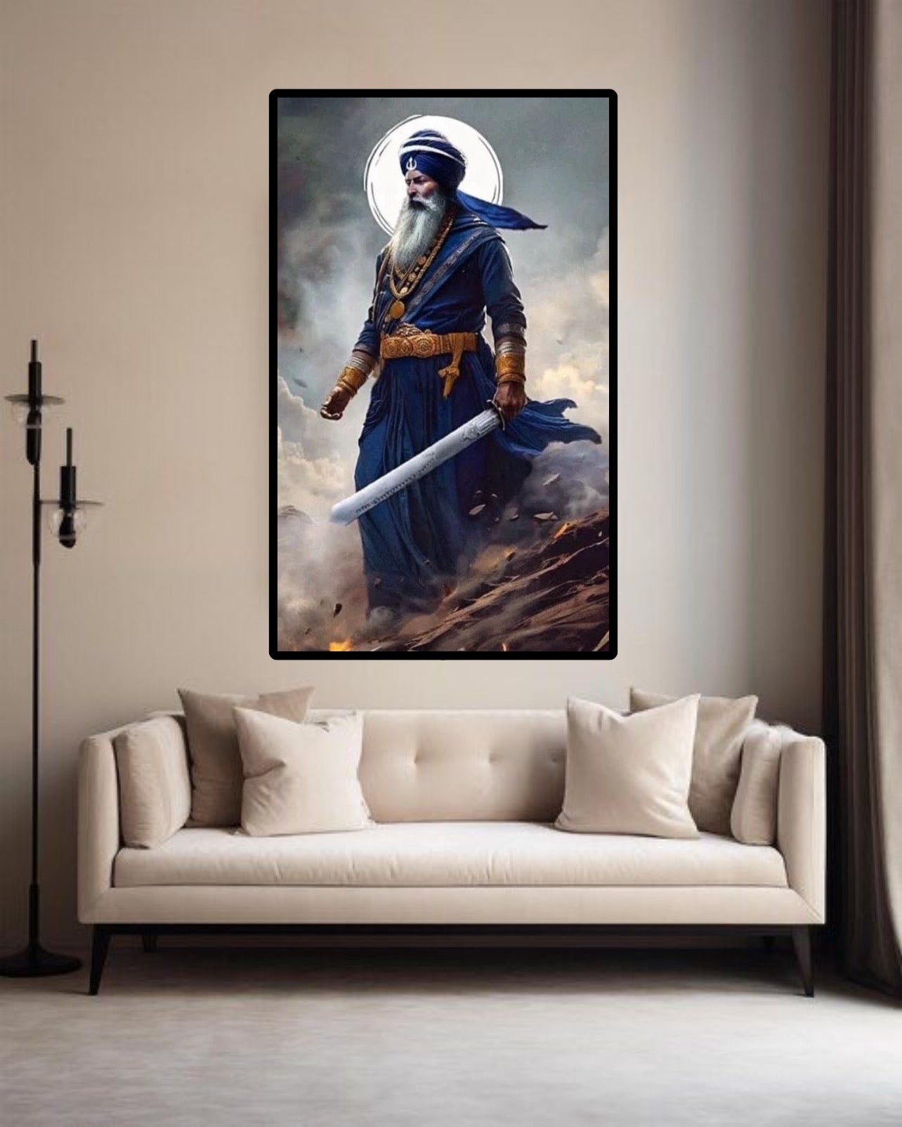 Sikhi Shaheed Baba Deep Singh Ji Inspirational Wall Art Poster