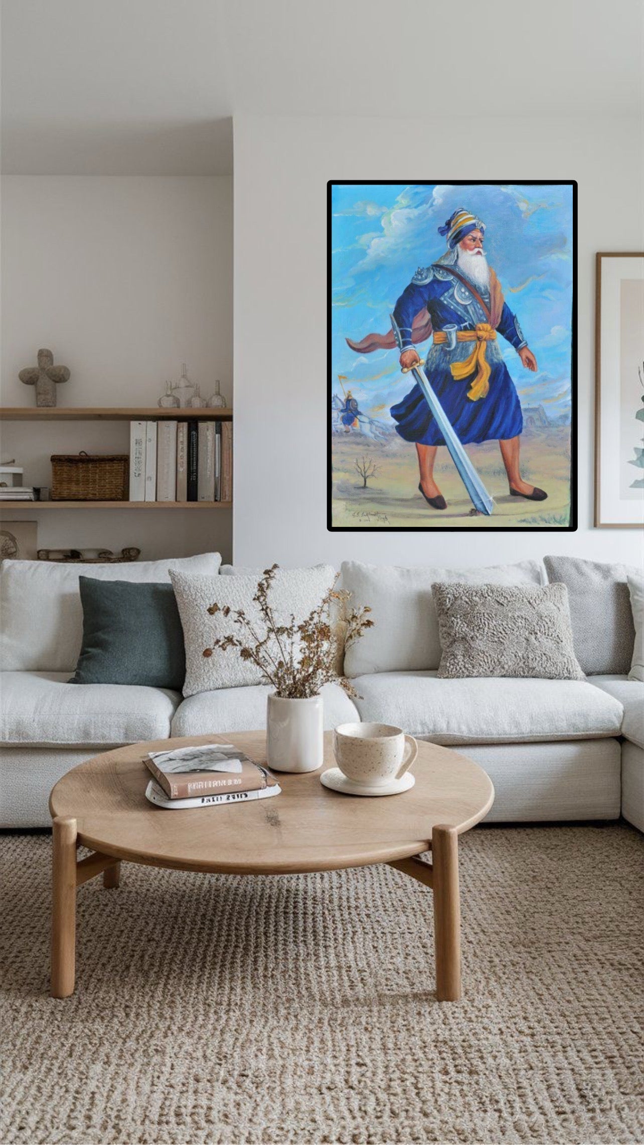 Baba Deep Singh Ji Animated Wall Art Poster