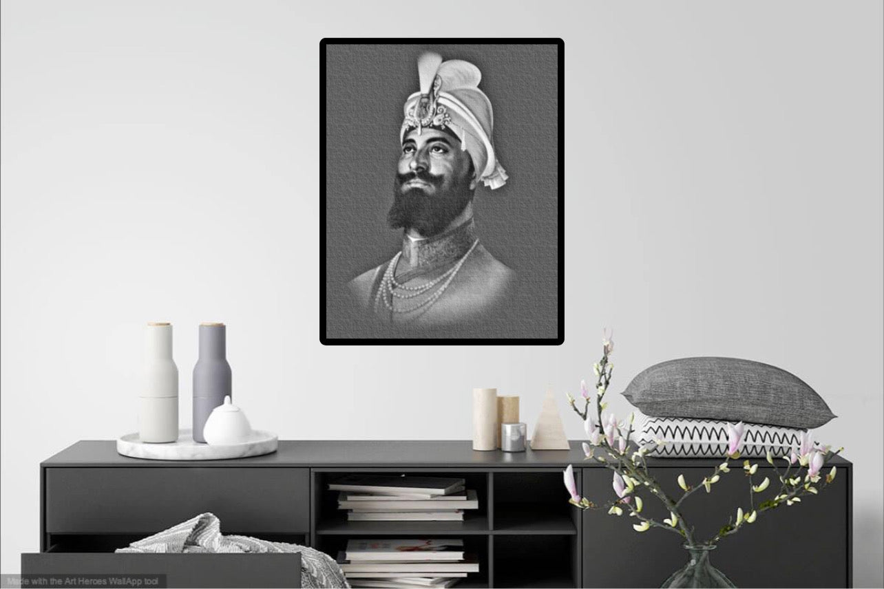 Sikhi Black/Grey Wall Art Poster
