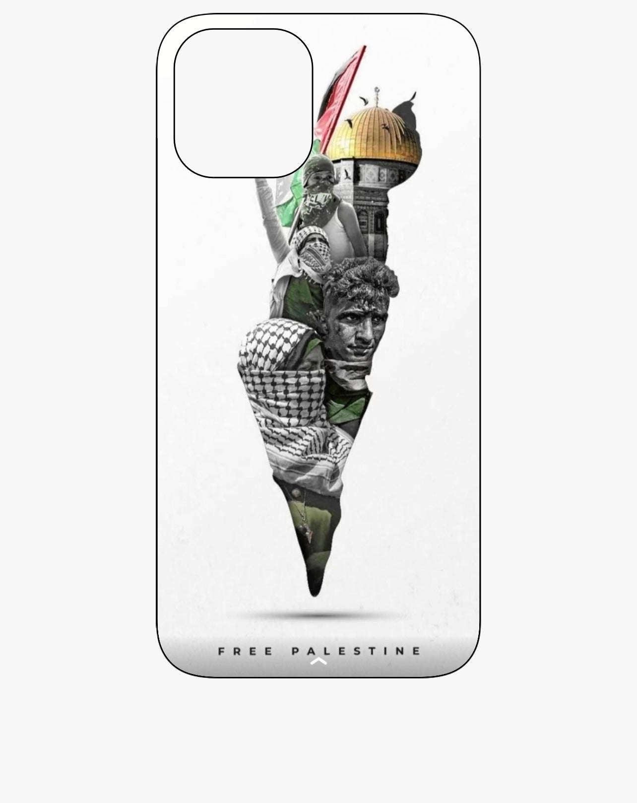 Free Palestine Green Map Phone Case