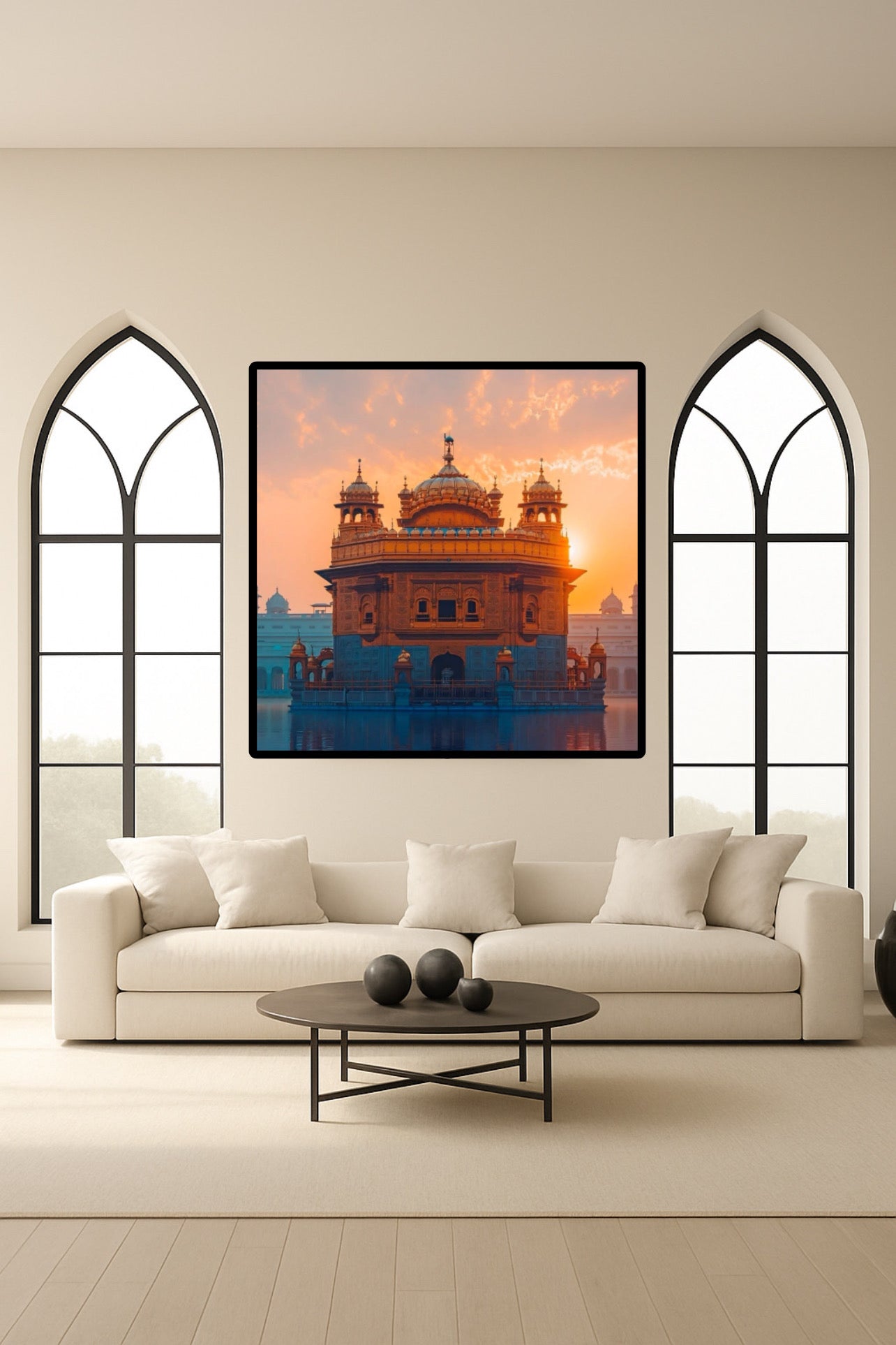 Beautiful Golden Temple Harmandir Sahib Contrast Wall Art Poster