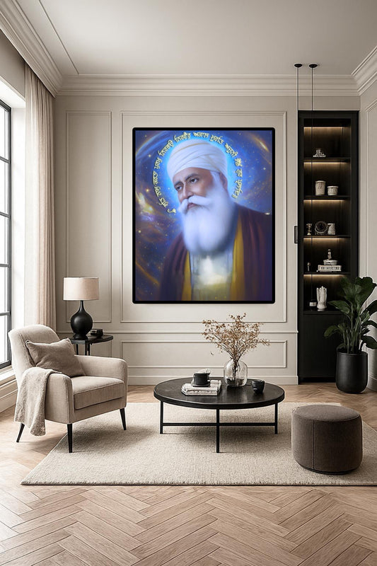 Sikhi Guru Nanak Space Inspired Wall Art Poster