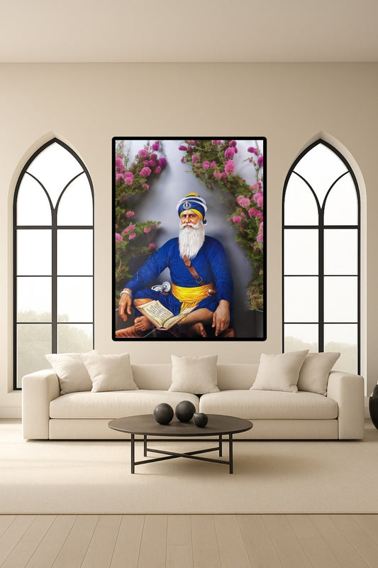 Baba Deep Singh Ji Meditating Wall Art Poster