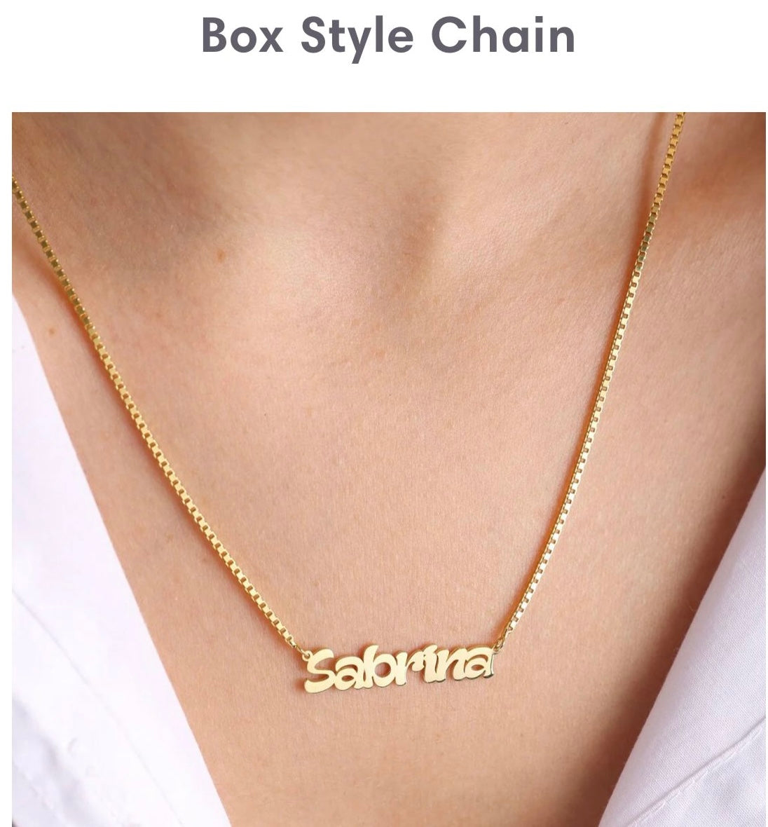 English Style Customisable Name Necklace Pendant
