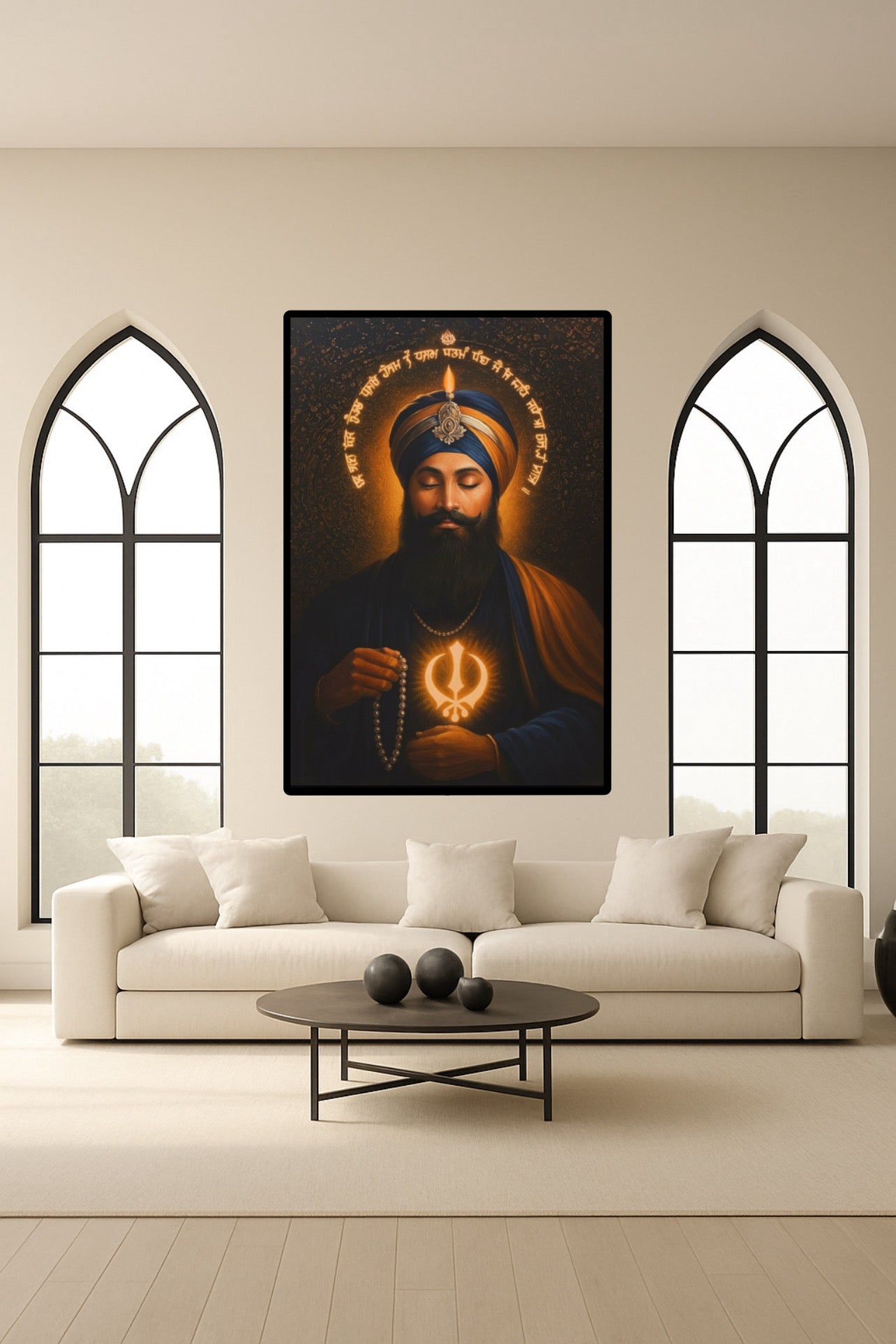 Guru Gobind Singh Ji Beautiful Inspiring Khanda Sikhi Aesthetic Wall Art Poster