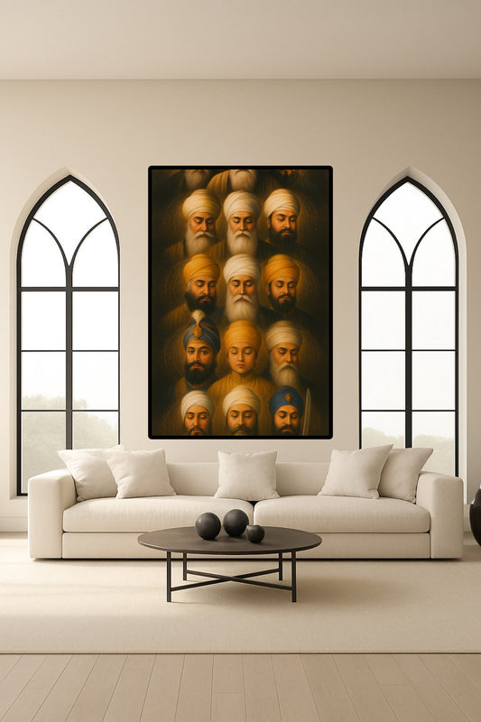 Sikhi 10 Guru Inspiring Ek Onkar Aesthetic Wall Art Poster