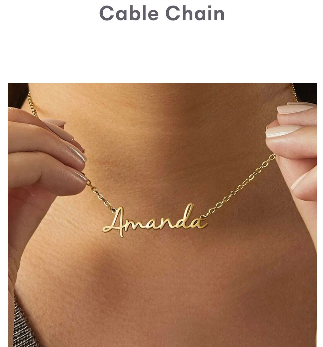 English Style Customisable Name Necklace Pendant