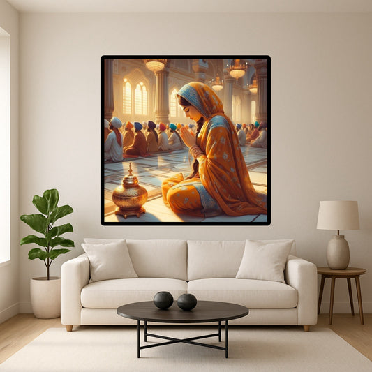 Sikhi Girl Praying Wall Art Poster