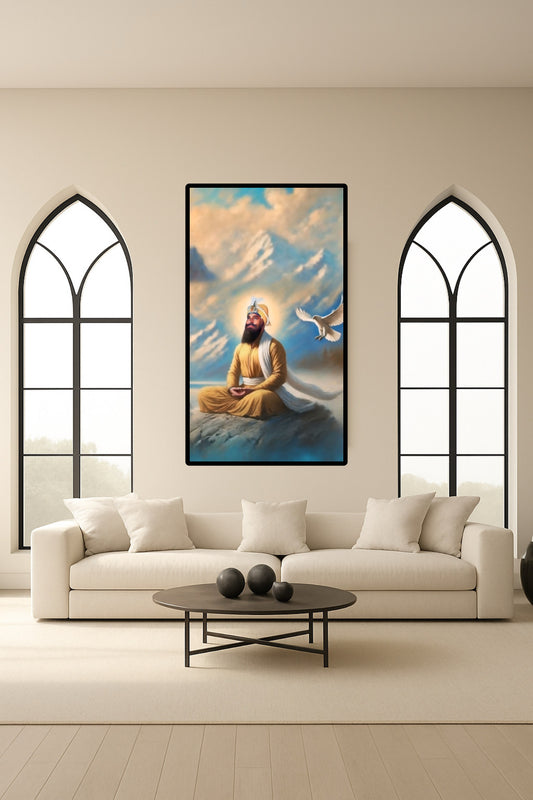 Sikhi Shri Guru Gobind Singh Ji Inspired Meditating Wall Art Poster