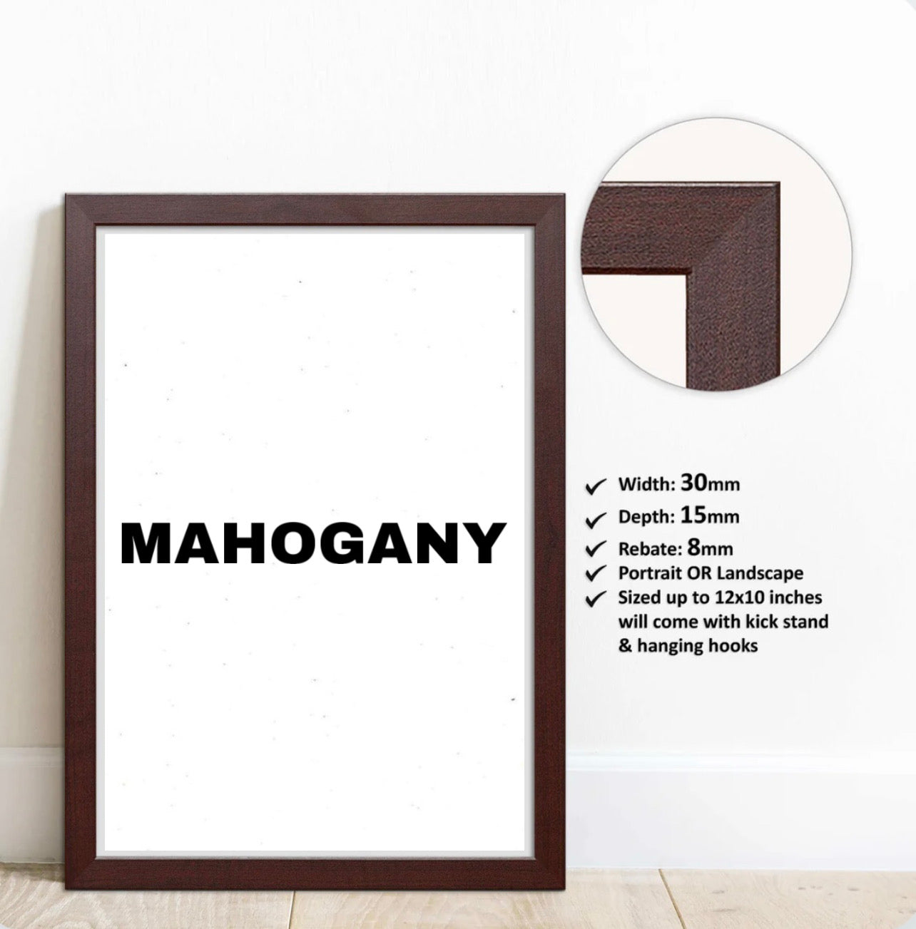 Premium Quality Wall Art Frames (Colours available)