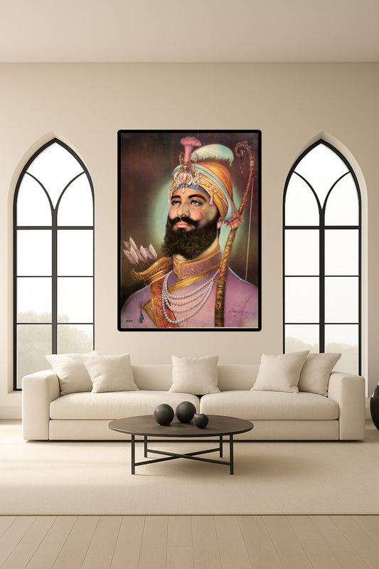 Sikhi Guru Gobind Singh Ji Colourful Themed Wall Art Poster