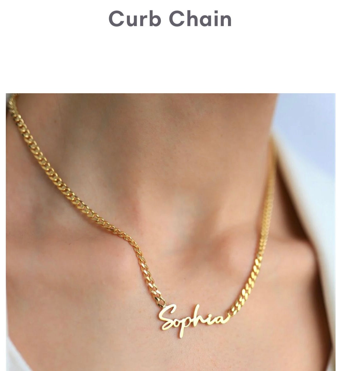 English Style Customisable Name Necklace Pendant