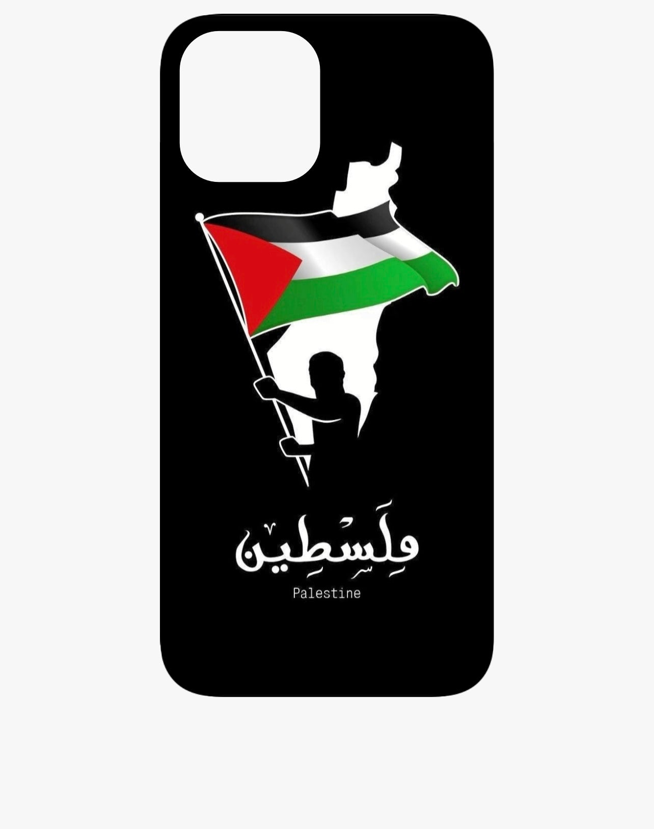 Free Palestine Flag Arabic Writing Black Phone Case