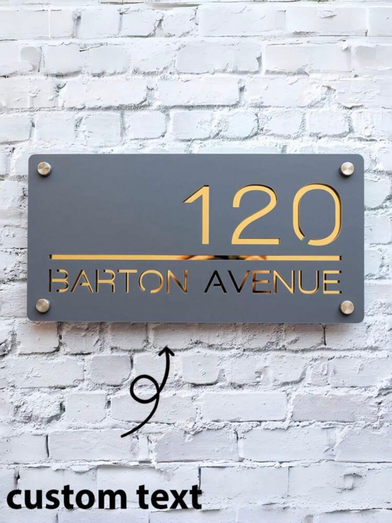 Custom 3D Acrylic House Number Door Sign | Plaque