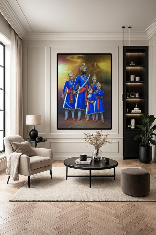 Sikhi Inspiring 4 Sahibzaade Wall Art Poster