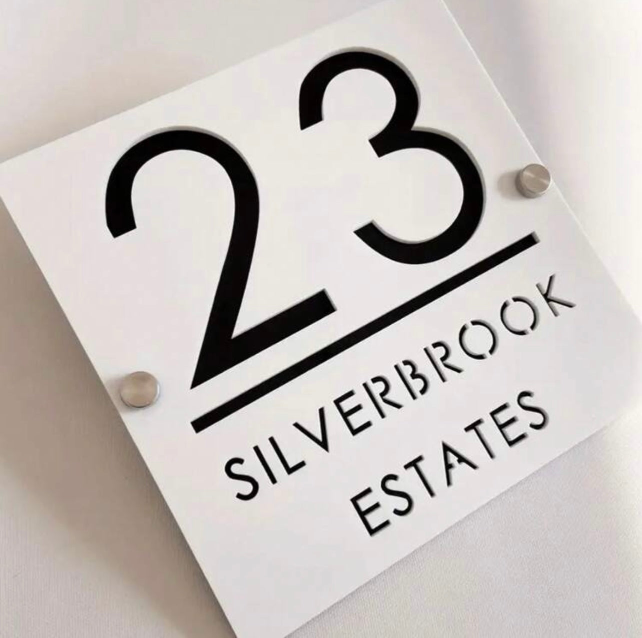Custom 3D Acrylic House Number Door Sign | Plaque