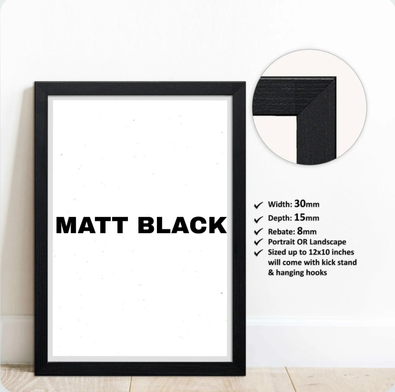 Premium Quality Wall Art Frames (Colours available)