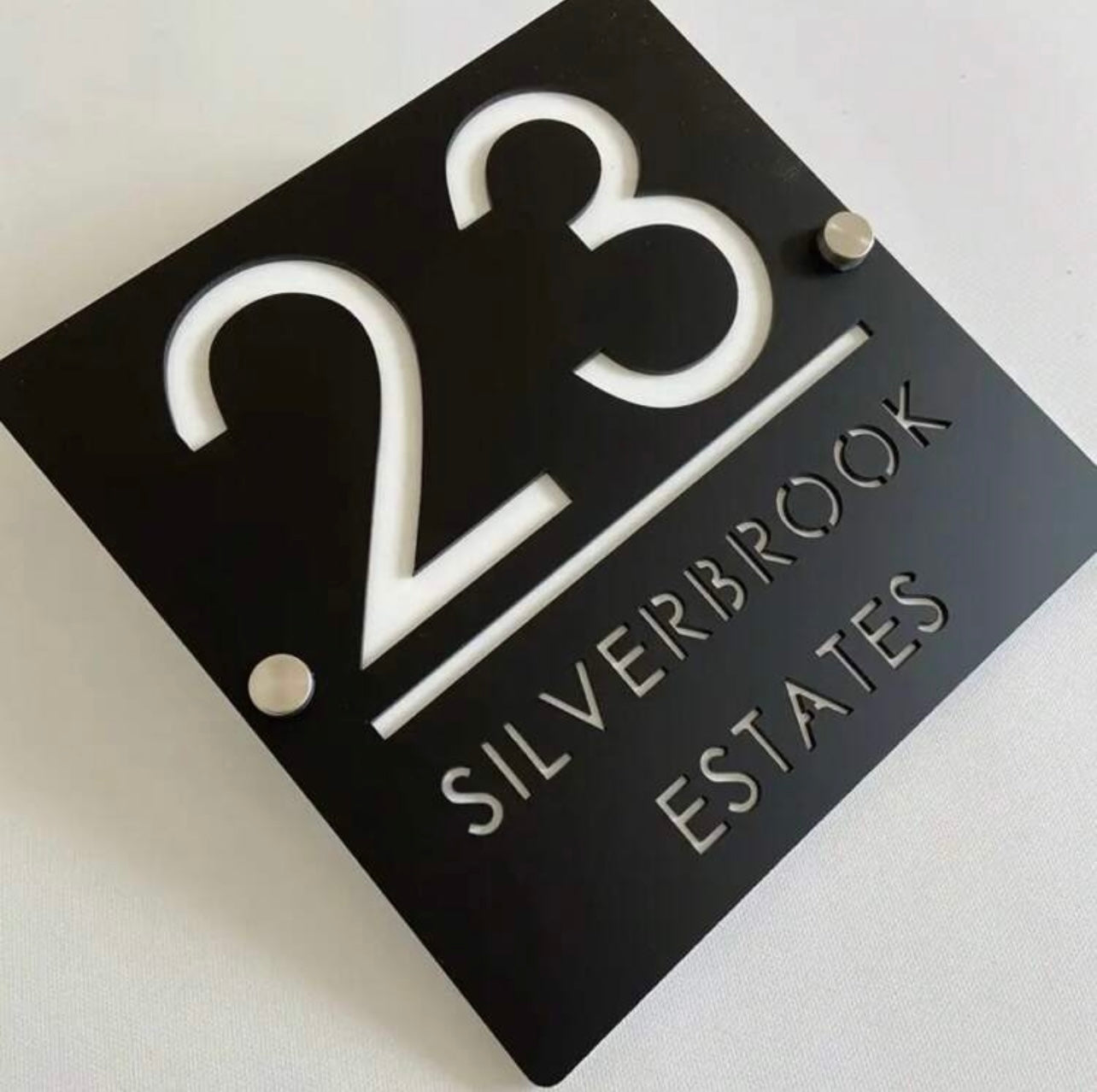 Custom 3D Acrylic House Number Door Sign | Plaque