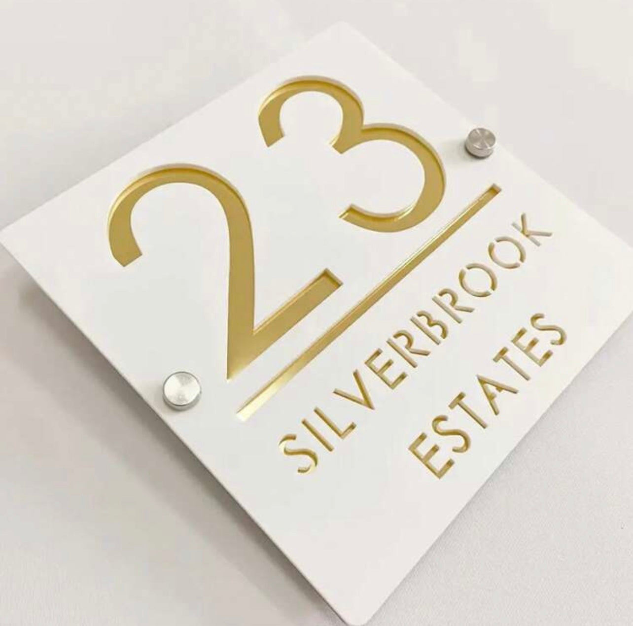 Custom 3D Acrylic House Number Door Sign | Plaque